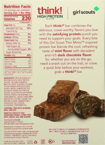 think!® Girl Scouts Thin Mints™ Protein Bars Perspective: back