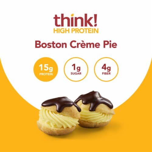 think! Boston Creme Pie High Protein Bar Perspective: back