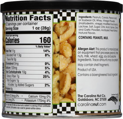 The Carolina Nut Company 12 Oz. Dill Pickle Peanuts 11004 Pack of 6 Perspective: back