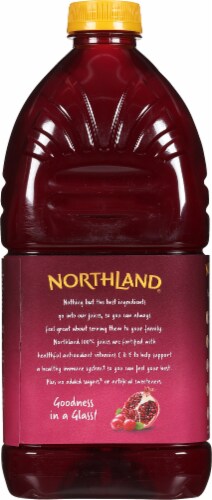 Northland® 100% Cranberry Pomegranate Juice Bottle Perspective: back