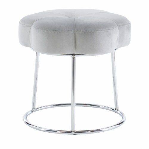 Seraphina Accent Vanity Stool Grey 1 Dillons Food Stores