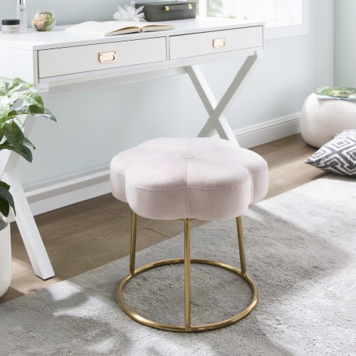Seraphina Accent Vanity Stool Pink 1 Kroger