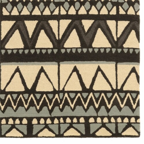 Linon Aspire Comp Hand Tufted Wool 5'x8' Rug in Ivory Perspective: back