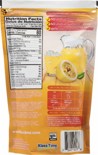 Klass® Passion Fruit Aguas Frescas Perspective: back
