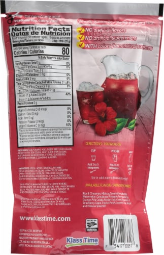 Klass® Aguas Frescas Jamaica Hibiscus Flavored Drink Mix Perspective: back