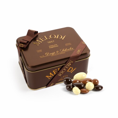Dragee Candies Luxury Metal Box Perspective: back