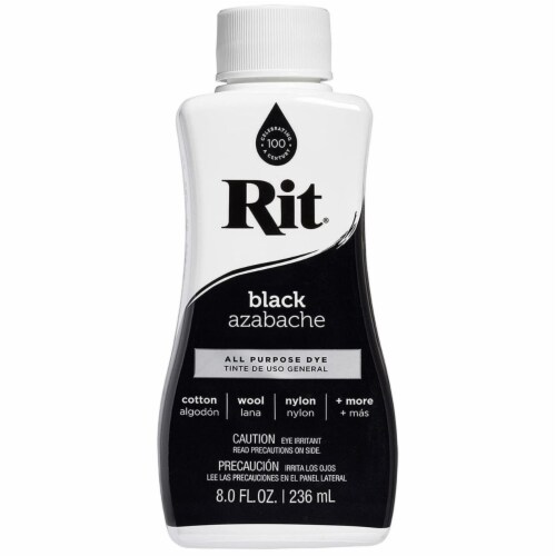 Rit Dye Black Azabache 88150 All Purpose Liquid Fabric Dye 8 oz 12 - Pack  96oz, 1 unit - Kroger