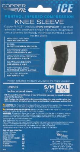 Copper Fit® Ice Menthol Infused Knee Sleeve Perspective: back