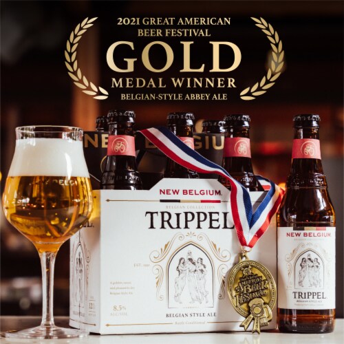 New Belgium Trippel Belgian Style Ale Craft Beer Perspective: back