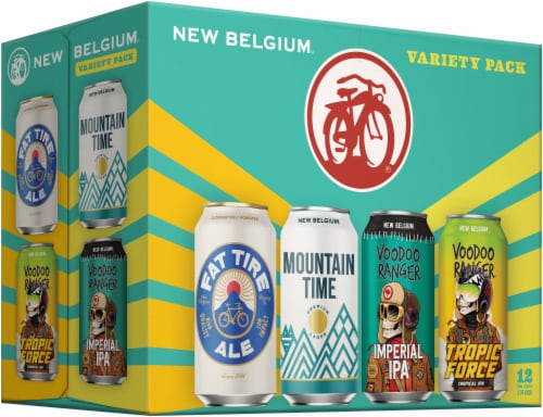 New Belgium Variety Pack Can Beer Perspective: back