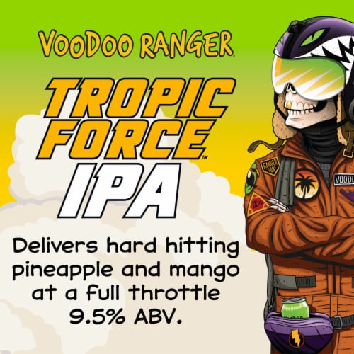 New Belgium Voodoo Ranger Tropic Force Tropical IPA Craft Beer Perspective: back