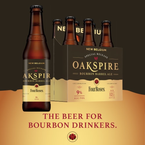 New Belgium Oakspire Bourbon Barrel Ale Craft Beer Perspective: back