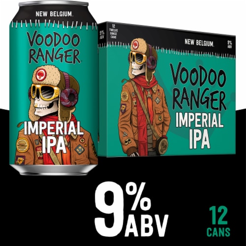 New Belgium Voodoo Ranger Imperial IPA Craft Beer Perspective: back