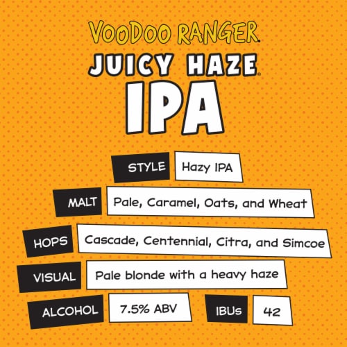 New Belgium Voodoo Ranger Juicy Haze IPA Craft Beer Single Can Perspective: back