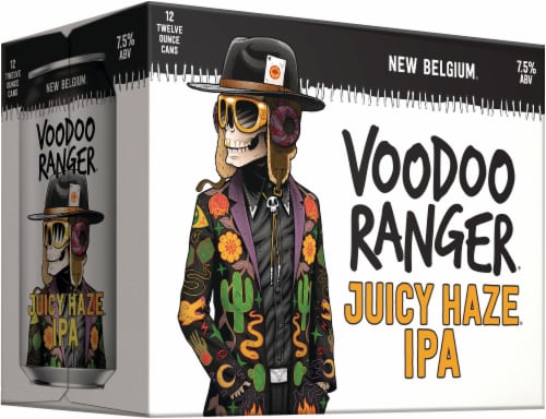 New Belgium Voodoo Ranger Juicy Haze IPA Craft Beer Perspective: back