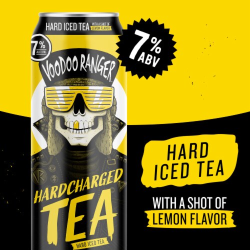 New Belgium Voodoo Ranger Hardcharged Lemon Hard Tea Single Can Perspective: back