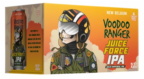 New Belgium Voodoo Ranger Juice Force Hazy Imperial IPA Craft Beer Perspective: back