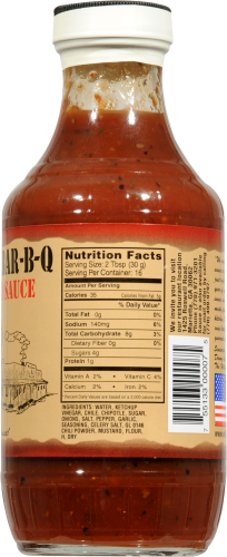Williamson Bros Spicy Chipotle BBQ Sauce Perspective: back