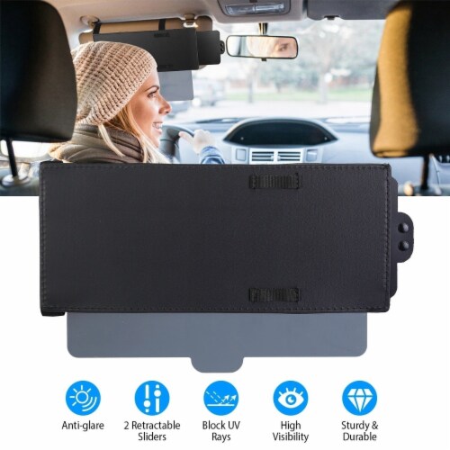 TFY Car Sun Visor Extender, Windshield and Side Window Sunshade, Protects  from Sun Glare and UV Rays, Universal Fit for Most of Cars, 1 Piece (Gray)