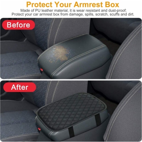 GetUSCart- Amiss Auto Center Console Pad, PU Leather Car Armrest