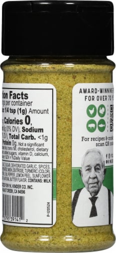 Kinder's® Buttery Buttery Garlic & Herb Perspective: back