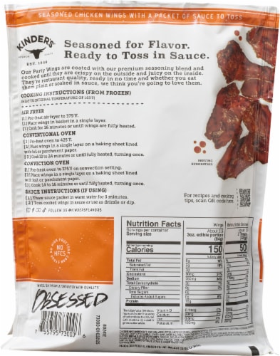 Kinder's® Buttery Buffalo Chicken Wings Perspective: back