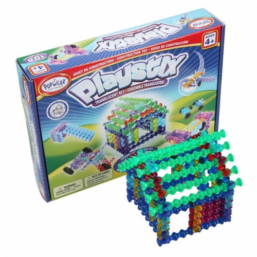 Popular Playthings Playstix 105-Piece Translucent Set (PPY90015) Perspective: back