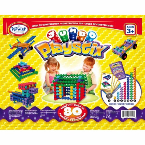Popular Playthings Jumbo Playstix® Construction Toy Perspective: back