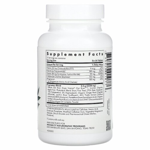 Michael's Naturopathic Cholesterol Metabolism Factors - 90 Tablets Perspective: back
