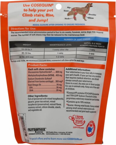 Cosequin® Joint Health Supplement With Omega 3's Soft Chews Perspective: back