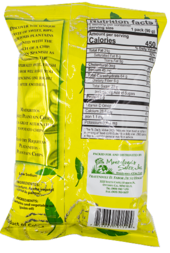 Riquitas Sweet Plantain Chips Perspective: back