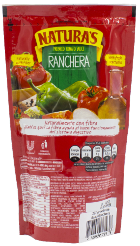 Natura's Salsita Lista De Tomate Ranchera Perspective: back