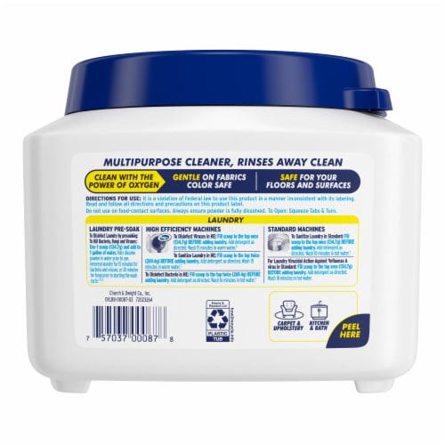 OxiClean Multi-Purpose Laundry & Home Powder Sanitizer Perspective: back