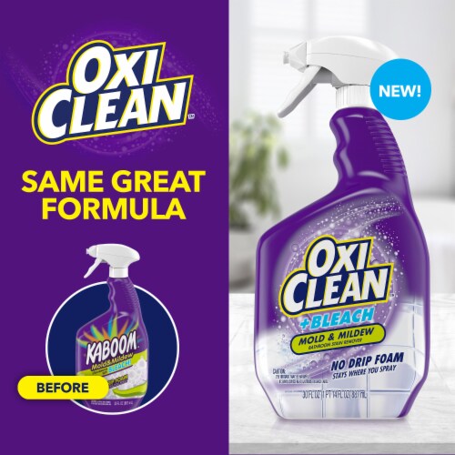 OxiClean Plus Bleach No Drip Foam Mold & Mildew Bathroom Cleaner Perspective: back