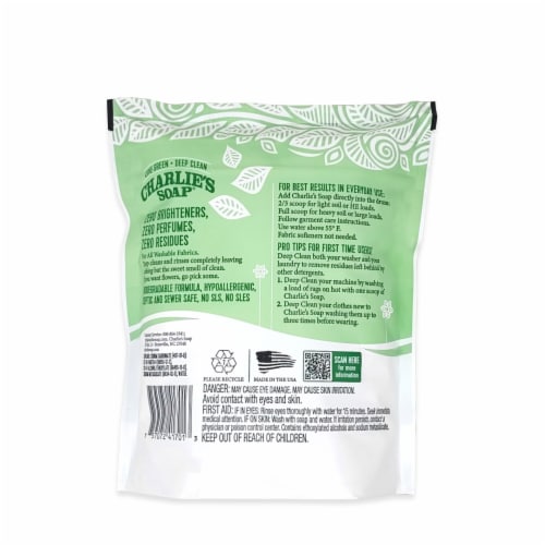 Charlie's Soap Powder Laundry Detergent Perspective: back