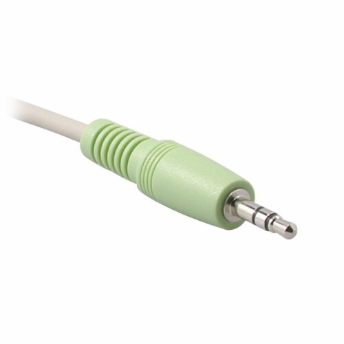 C2G 3.5mm Male To Male Stereo Audio Cable PC 99 Color Coded 6 Feet Beige Perspective: back