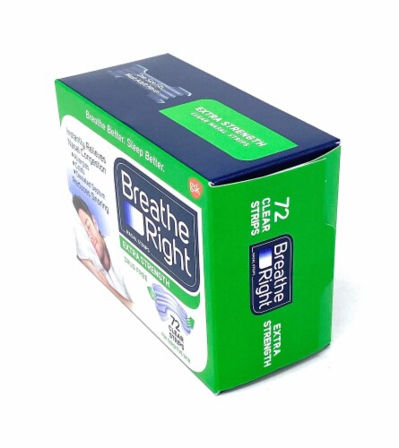 Breathe Right Nasal Strips, Extra Clear for Sensitive Skin, 72 Clear Strips Perspective: back