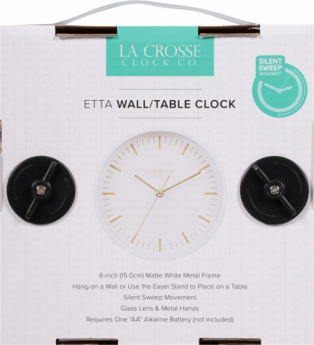 La Crosse Technology Etta Metal Wall/Table Clock Perspective: back