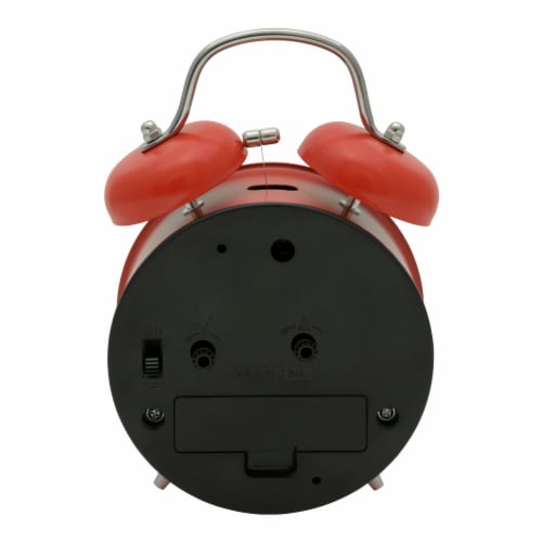 La Crosse Technology Twin Bell Alarm Clock - Red Perspective: back