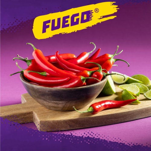 Takis Fuego Kettlez Hot Chili Pepper & Lime Kettle-Cooked Potato Chips Perspective: back
