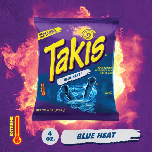 Takis Blue Heat Hot Chili Pepper Rolled Tortilla Chips, 9.9 oz - Kroger