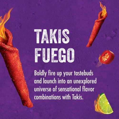 Takis Fuego Corn Tortilla Minis by Barcel 4 oz (Pack of 5)