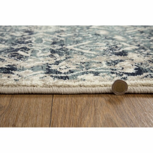 Heritage 9372 Ivory/Blue Anna Area Rug, Size - 2'2 x 7'11 Runner Perspective: back