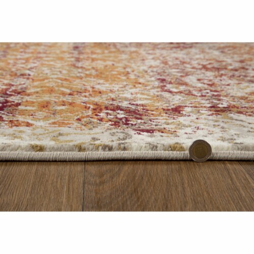 Heritage 9373 Ivory/Rust Anna Area Rug, Size - 5'3 x 7'8 Perspective: back