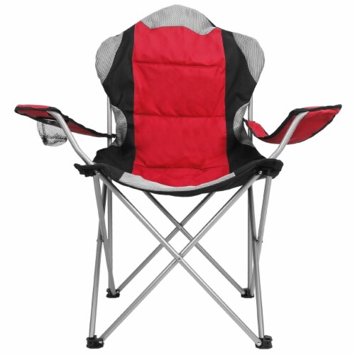 Foldable Camping Chair Heavy Duty Steel Lawn Chair Padded