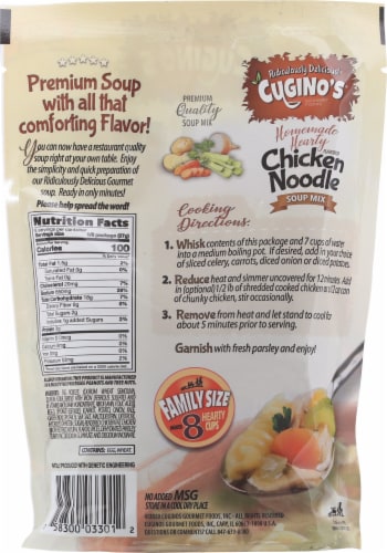 Cugino's® Chicken Noodle Soup Mix Perspective: back