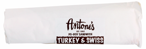 Antone's Turkey & Swiss Po-Boy Sandwich Perspective: back