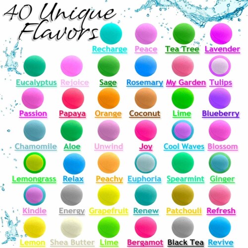 Bulk Bath Bomb Set. 40 Bath Bombs for Kids Women Men Soothing one size Harris Teeter