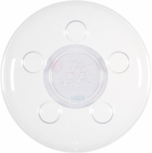 Curtis Wagner Plastics 8 Inch Vinyl Plastic Footed Plant Saucer - Clear Perspective: back