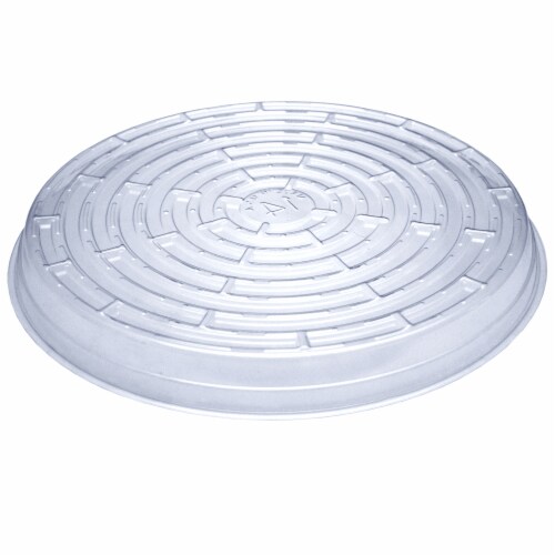 Curtis Wagner Plastics 6-Inch Vinyl Plant Saucer - Clear Perspective: back